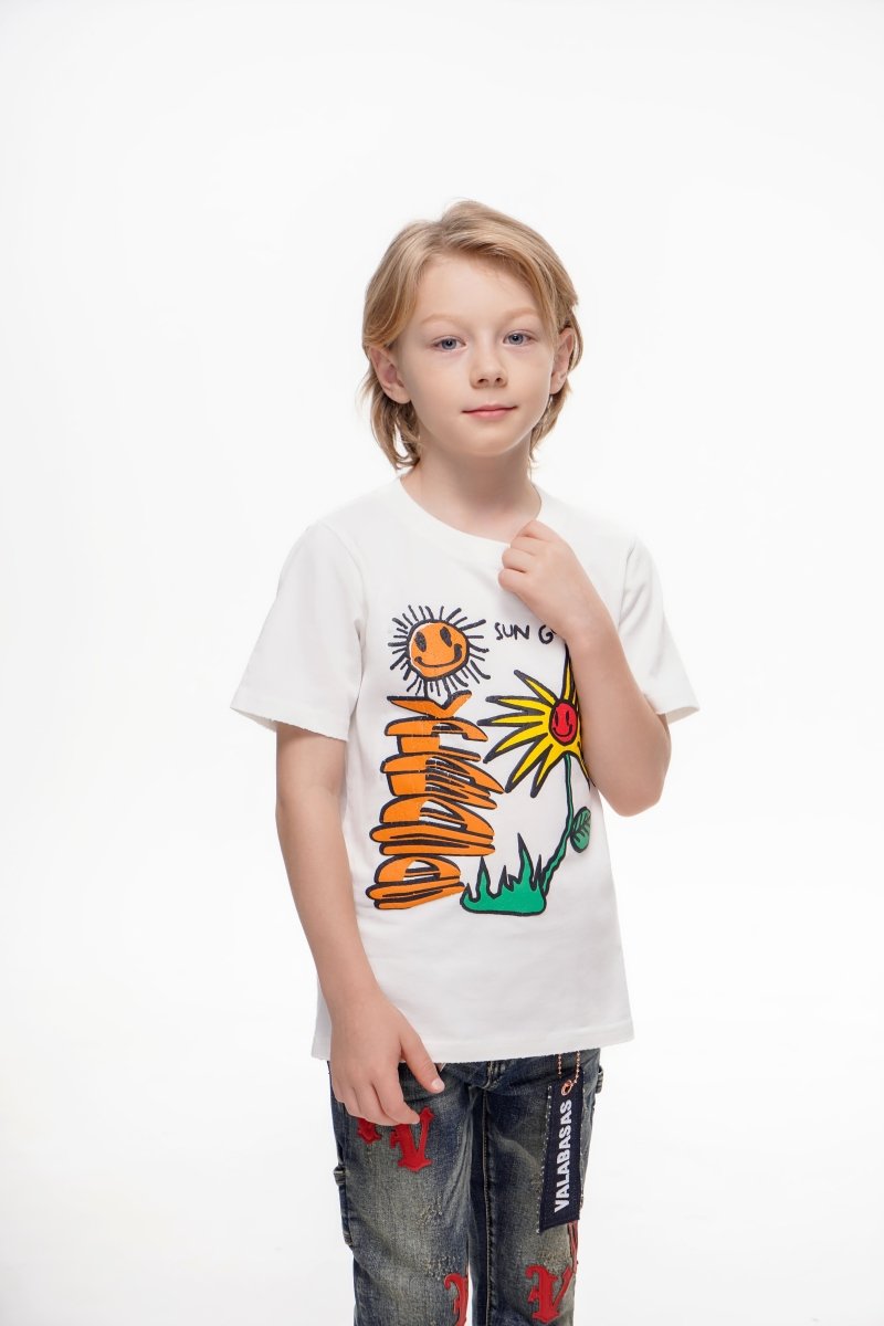 Sun Will Shine Kids Tee White - Valabasas