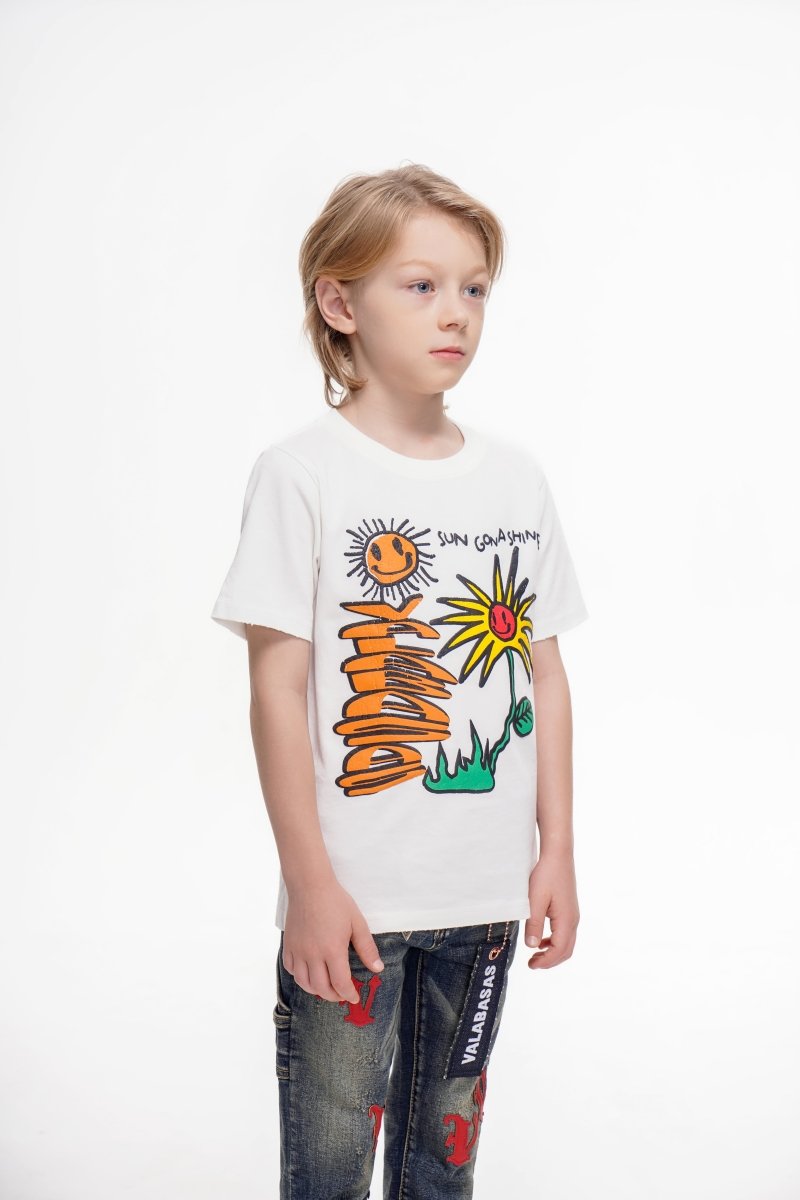 Sun Will Shine Kids Tee White - Valabasas