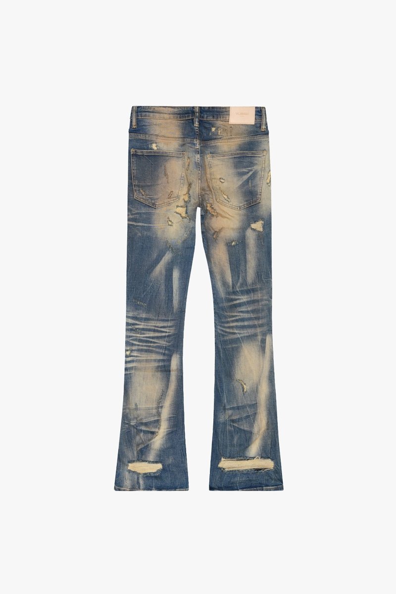 Sunwashed Stacked Flare Vintage BLue