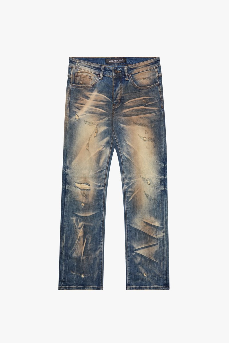 "SUNWASHED" STRAIGHT JEAN VINTAGE BLUE - Valabasas