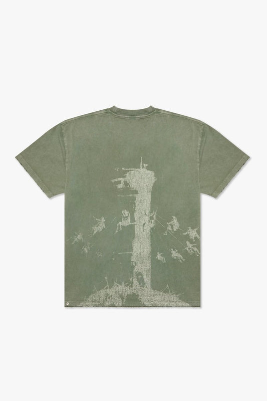 "SWINGS" TEE VINTAGE OLIVE - Valabasas