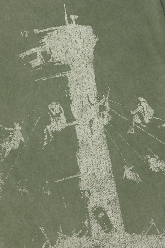 "SWINGS" TEE VINTAGE OLIVE - Valabasas