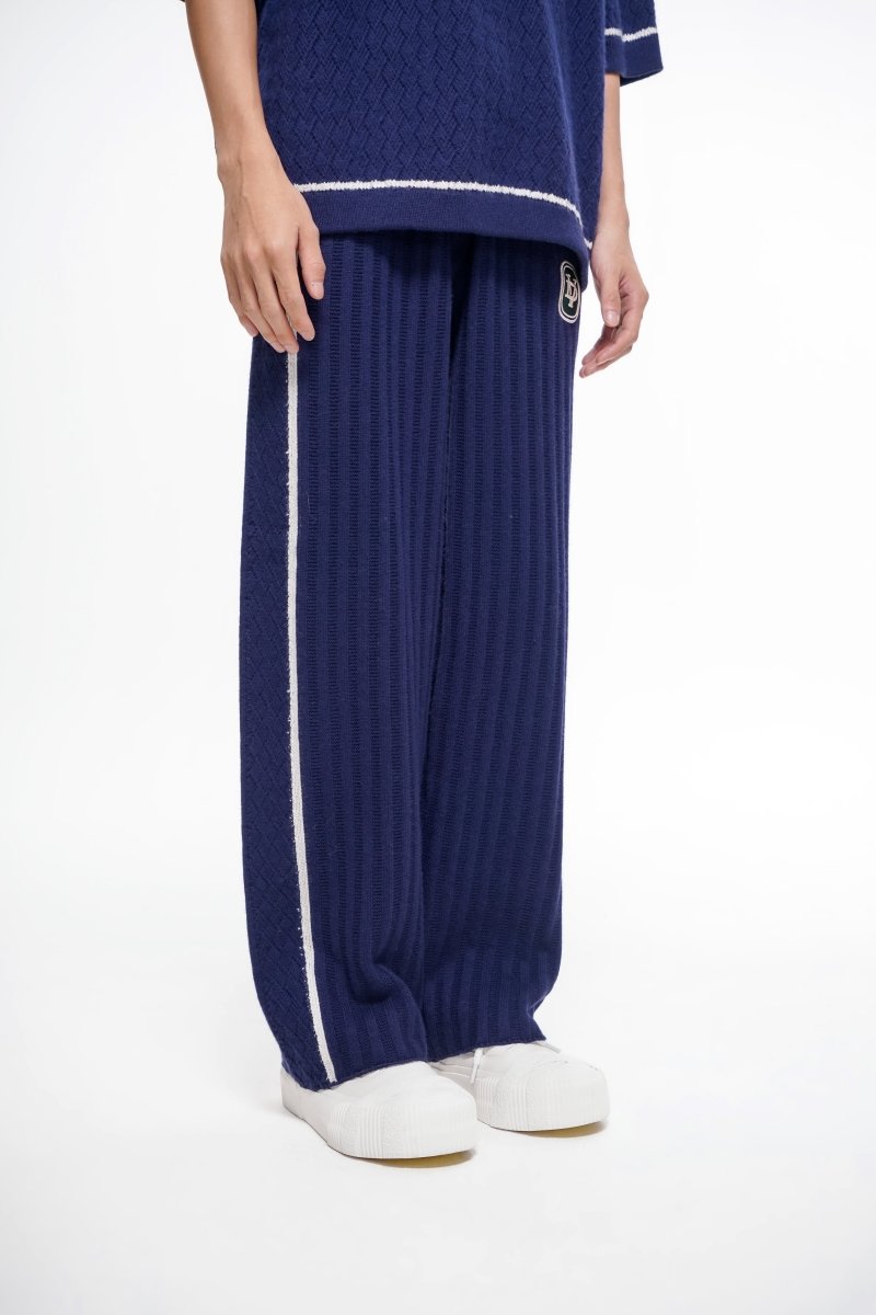 Tacto Knit Pants – Blue (Cashmere Blend) - Valabasas