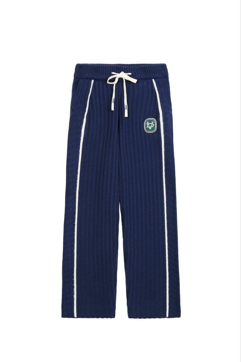 Tacto Knit Pants – Blue (Cashmere Blend) - Valabasas