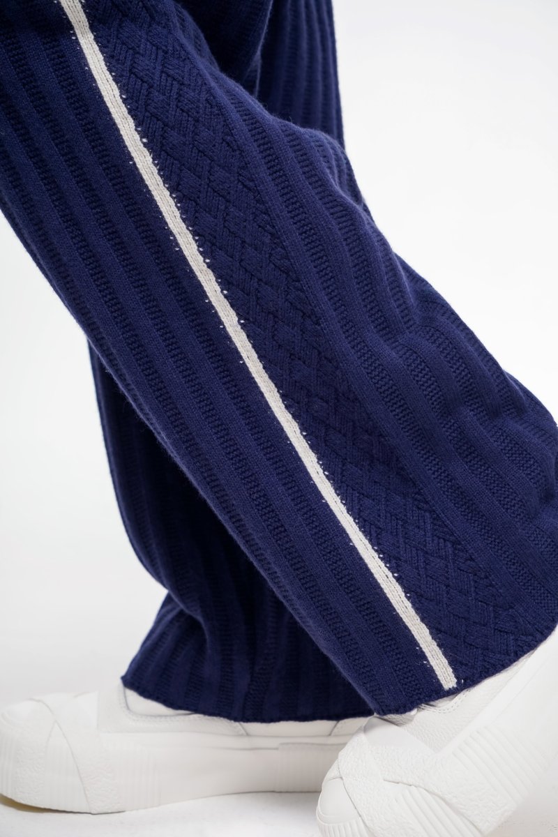 Tacto Knit Pants – Blue (Cashmere Blend) - Valabasas