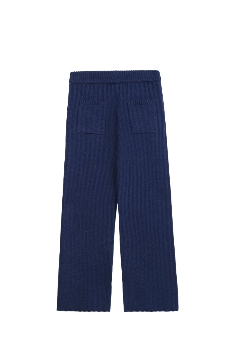 Tacto Knit Pants – Blue (Cashmere Blend) - Valabasas