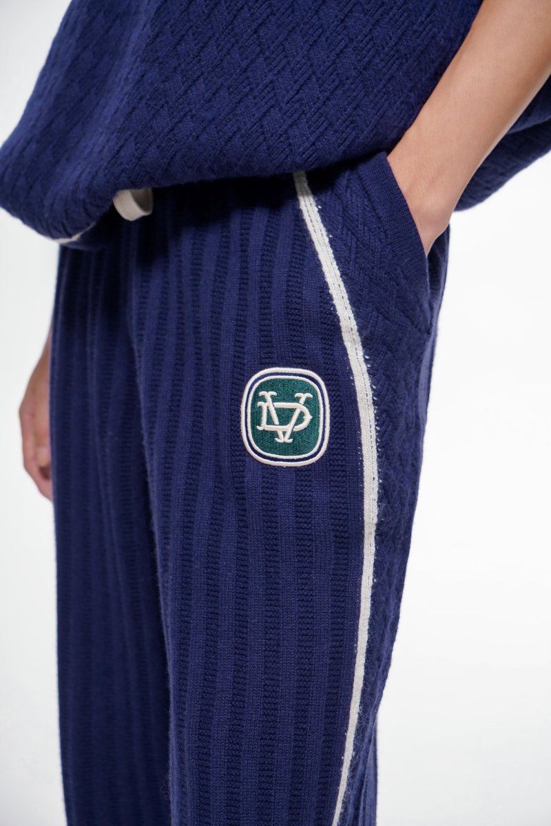 Tacto Knit Pants – Blue (Cashmere Blend) - Valabasas