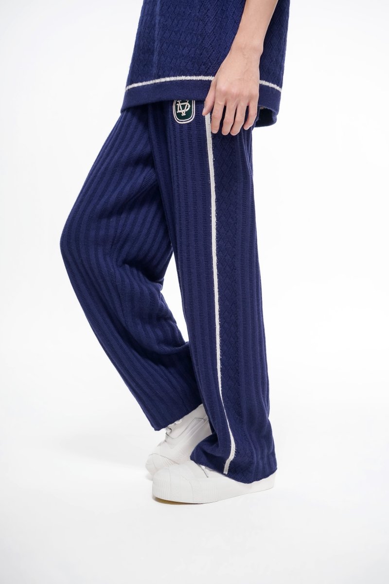 Tacto Knit Pants – Blue (Cashmere Blend) - Valabasas