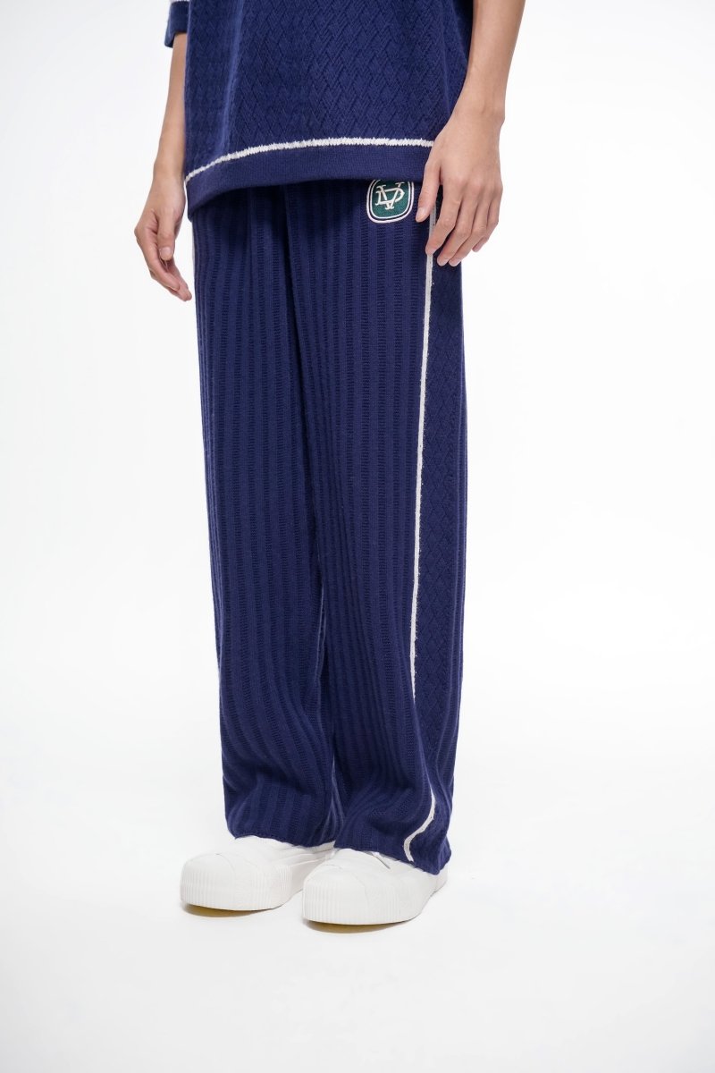 Tacto Knit Pants – Blue (Cashmere Blend) - Valabasas