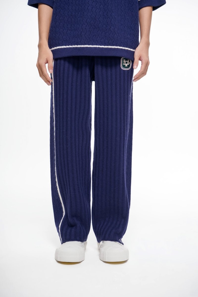 Tacto Knit Pants – Blue (Cashmere Blend) - Valabasas