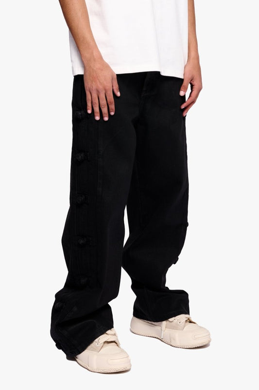 Tagged Black Waxed Baggy - Valabasas