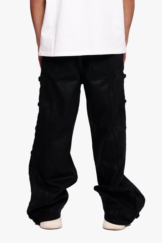 Tagged Black Waxed Baggy - Valabasas