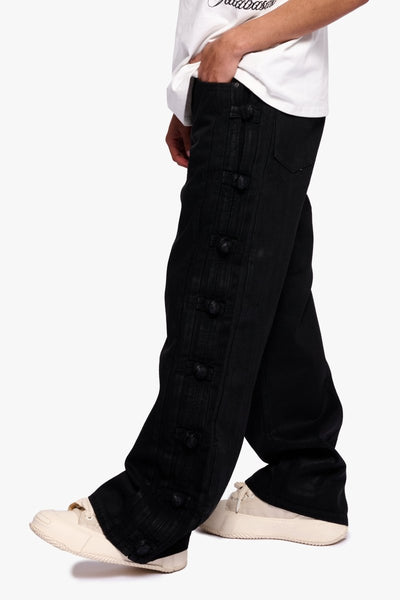 パンツ VALABASAS WAXDENIM Tagged Black Waxed Baggy – Valabasas