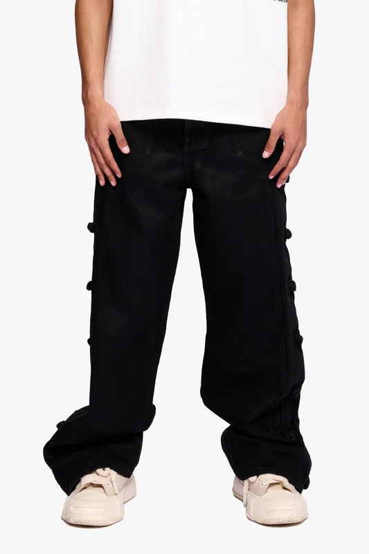 Tagged Black Waxed Baggy - Valabasas