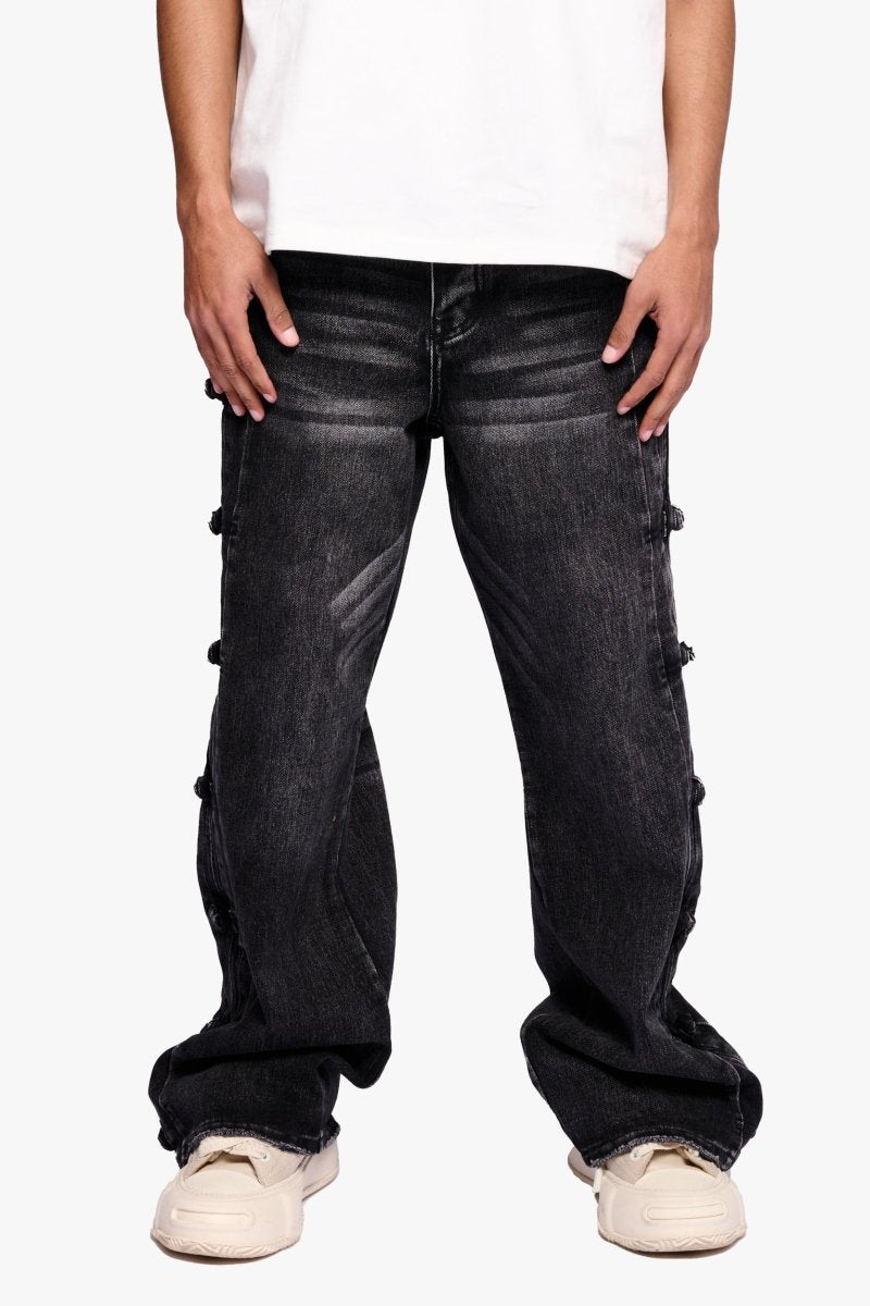 Tagged Dark Grey Wash Baggy - Valabasas