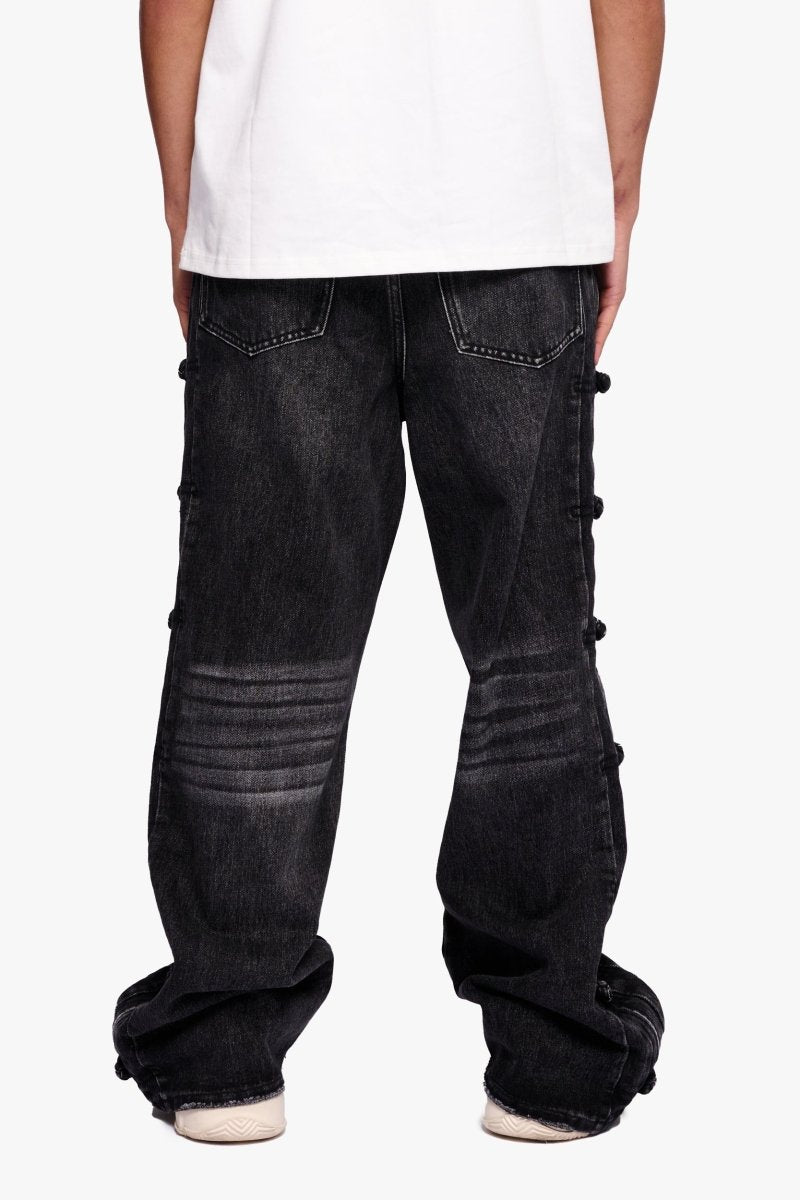 Tagged Dark Grey Wash Baggy - Valabasas