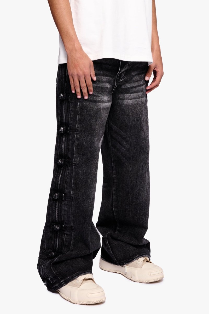 Tagged Dark Grey Wash Baggy - Valabasas