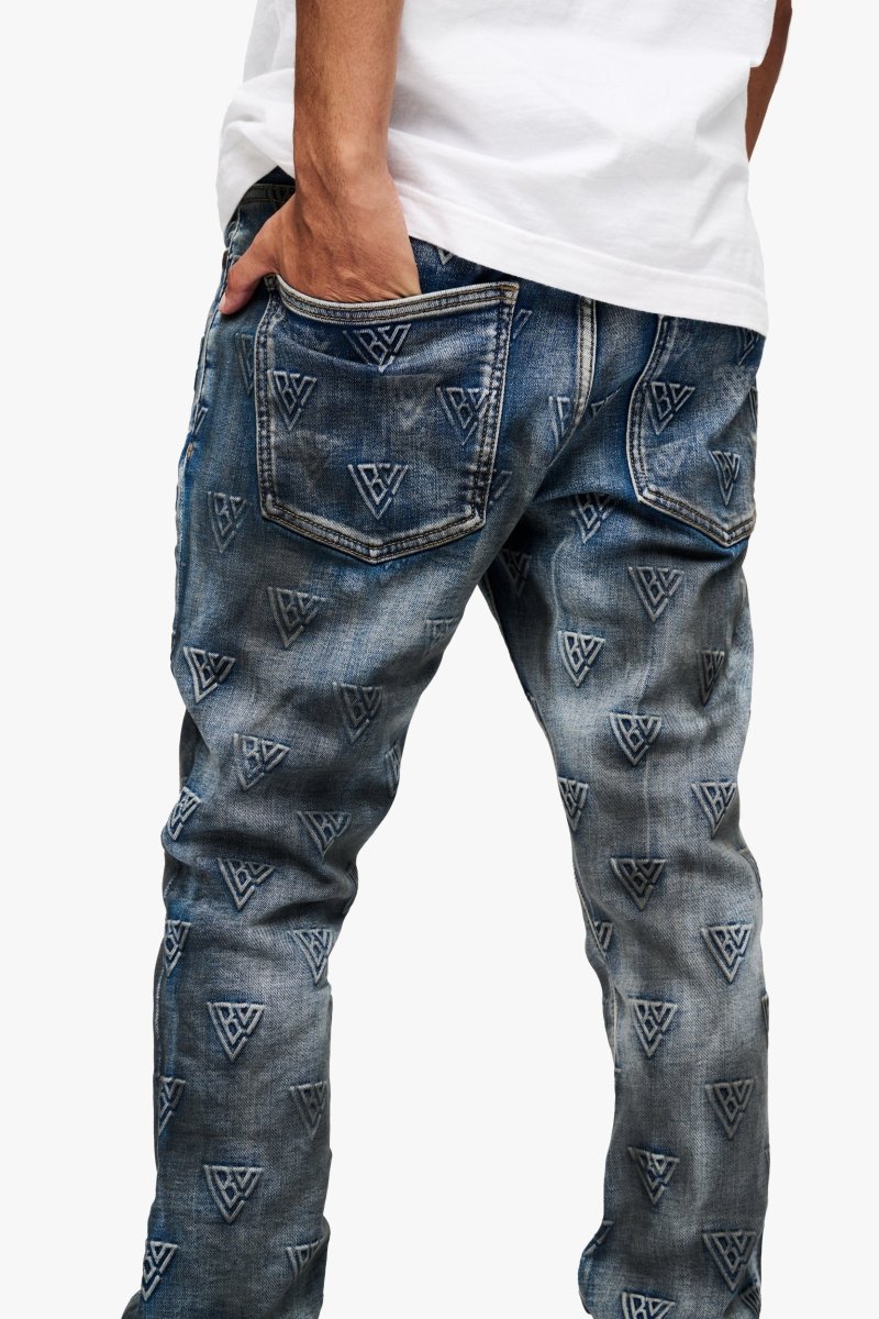 Tagged Stacked Flare Jean Dirty Vintage - Valabasas