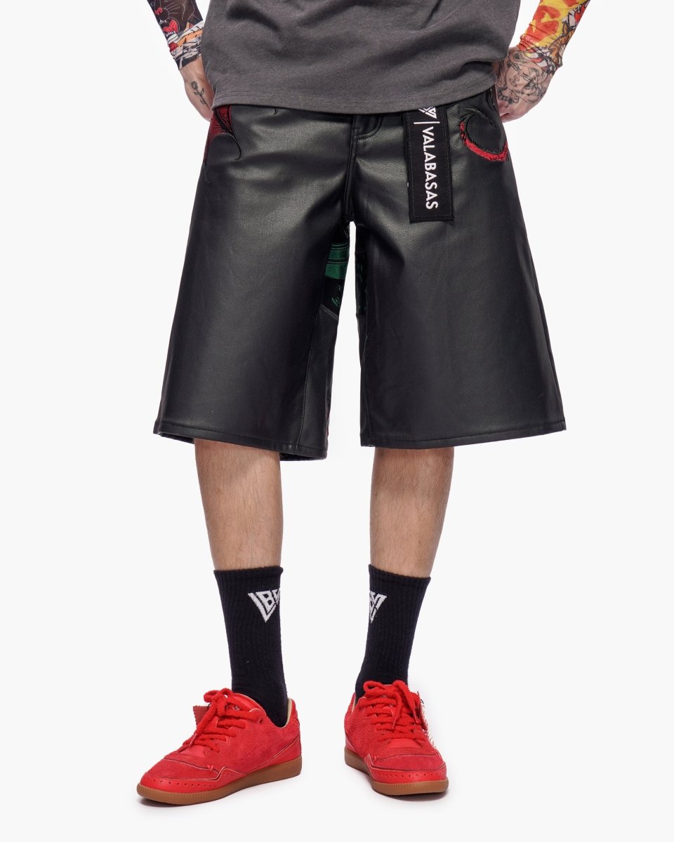 Tatsu Baggy Jorts Black Waxed - Valabasas