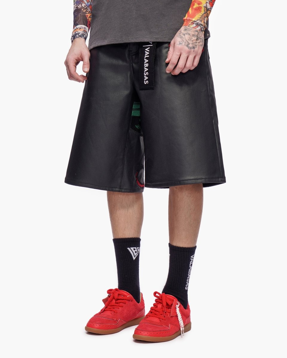 Tatsu Baggy Jorts Black Waxed - Valabasas