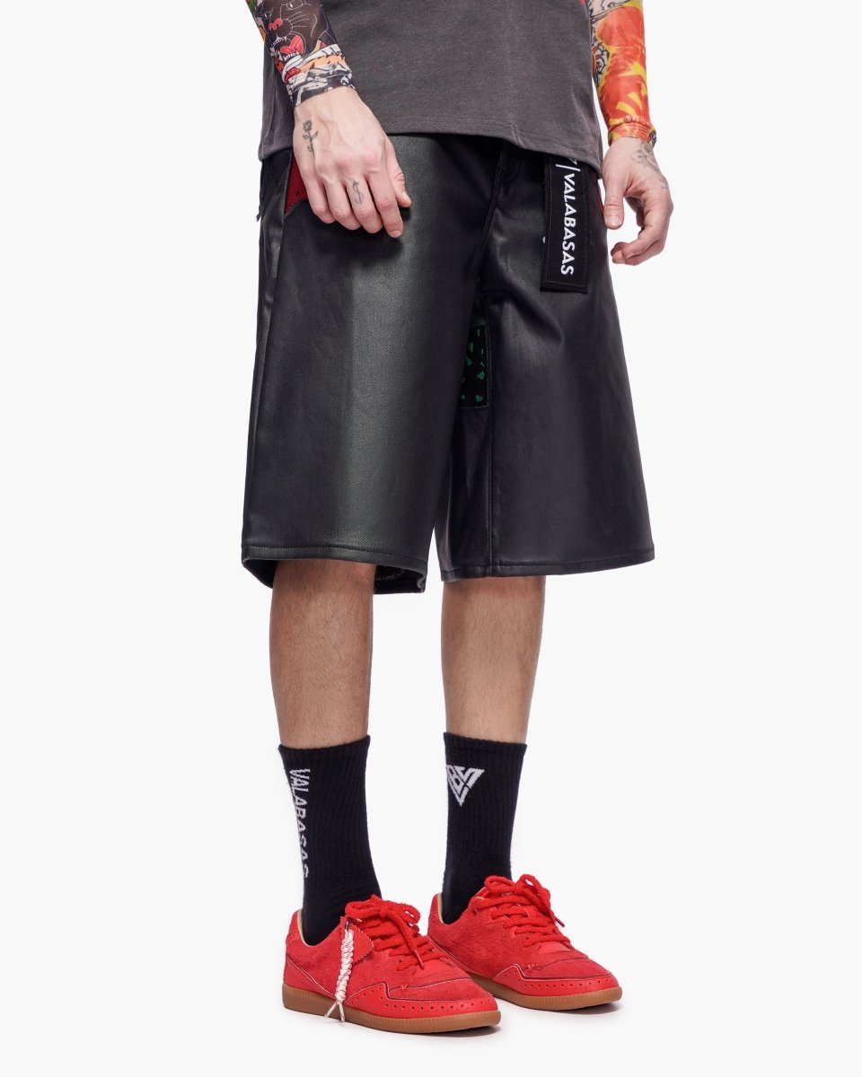 Tatsu Baggy Jorts Black Waxed - Valabasas