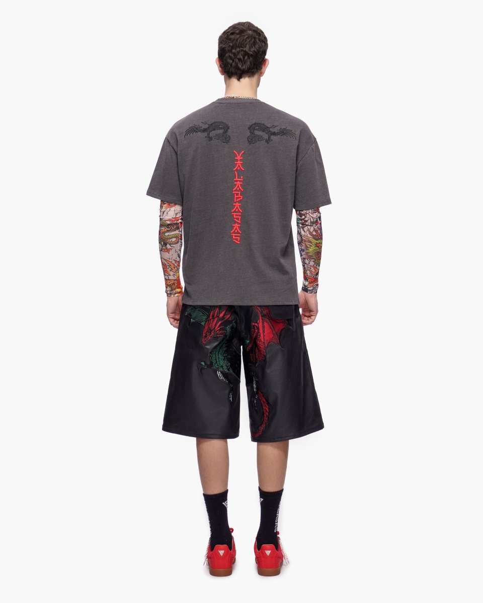 Tatsu Baggy Jorts Black Waxed - Valabasas