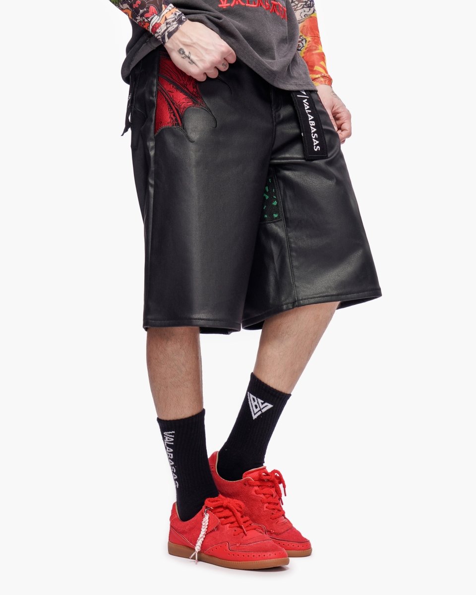 Tatsu Baggy Jorts Black Waxed - Valabasas