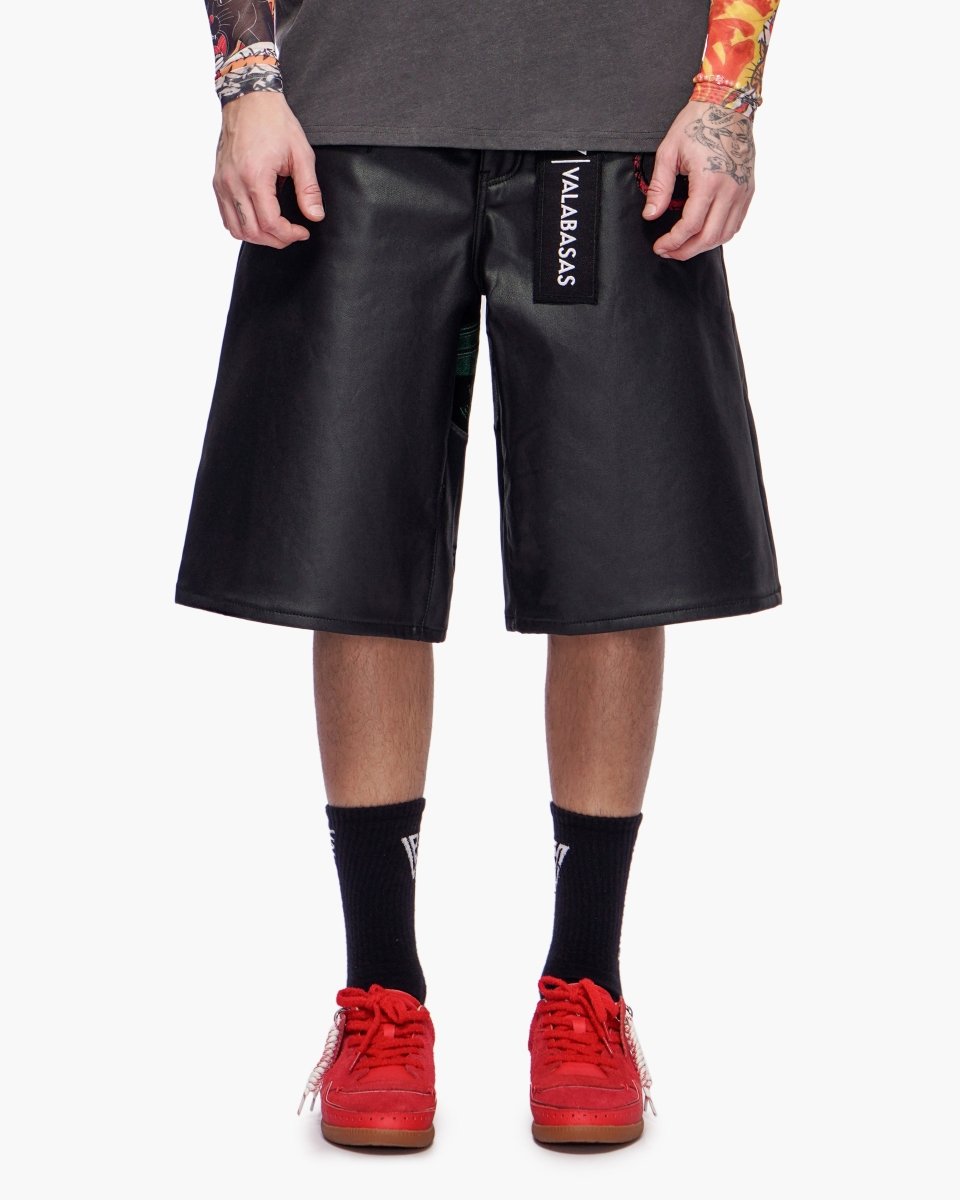 Tatsu Baggy Jorts Black Waxed - Valabasas