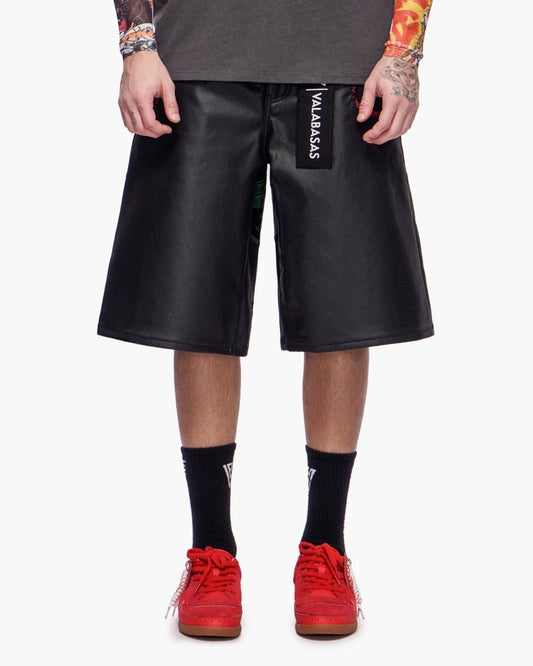 Tatsu Baggy Jorts Black Waxed - Valabasas