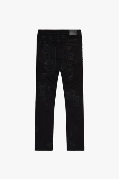 "TEARAWAY" BLACK SKINNY JEAN - Valabasas