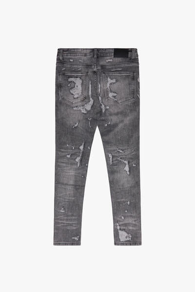 "TEARAWAY" GREY SKINNY JEAN GREY - Valabasas