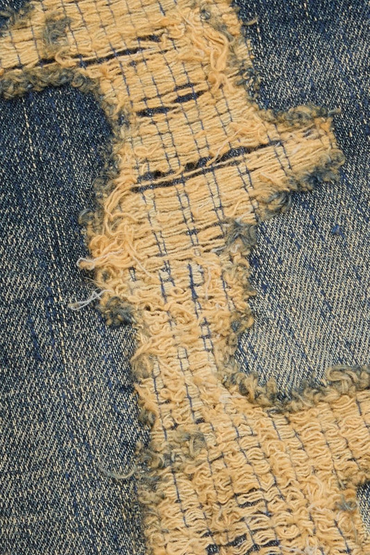 Tearaway Stacked Flare Jean Dark Vintage Washed - Valabasas