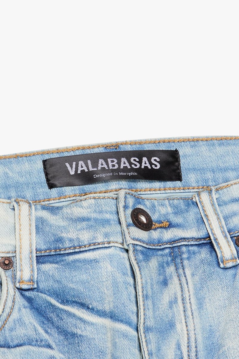 "TEARAWAY" STACKED LIGHT BLUE WASH - Valabasas