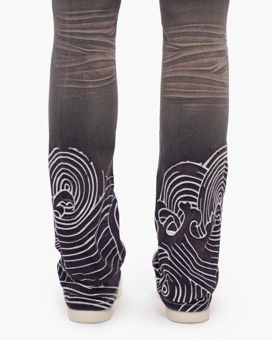 Tenka Stacked Denim Grey Wash - Valabasas