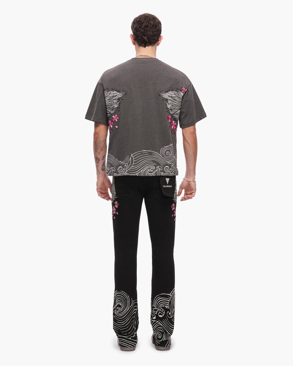 Tenka Stacked Denim Jet Black - Valabasas