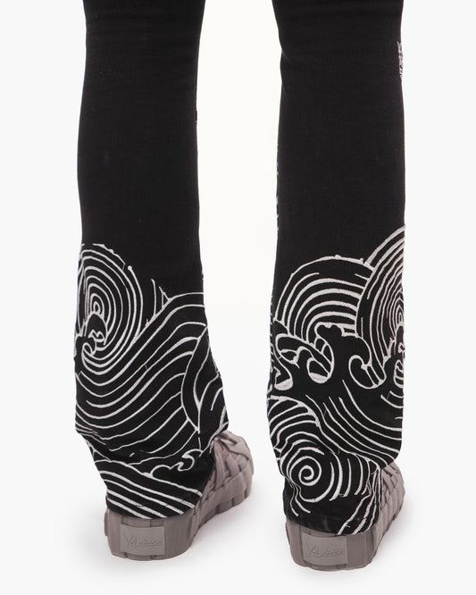 Tenka Stacked Denim Jet Black - Valabasas