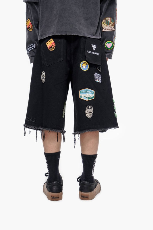 Terra Black Denim Shorts - Valabasas