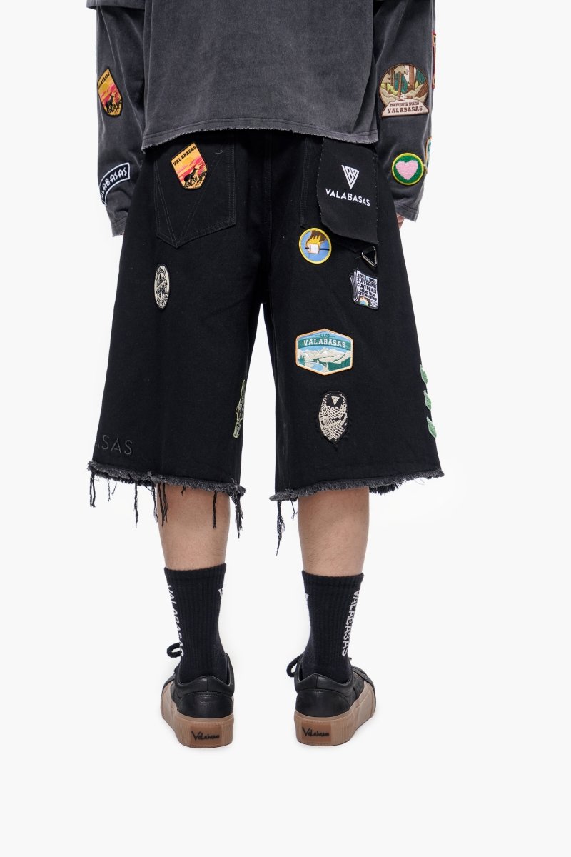 Terra Black Denim Shorts - Valabasas