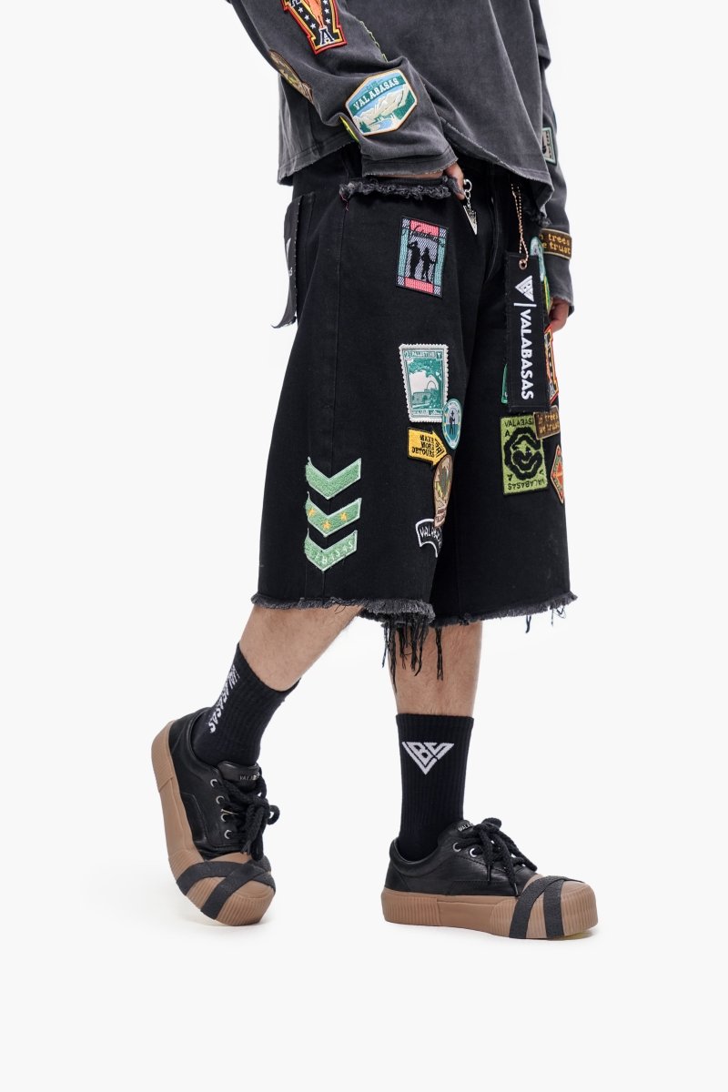 Terra Black Denim Shorts - Valabasas