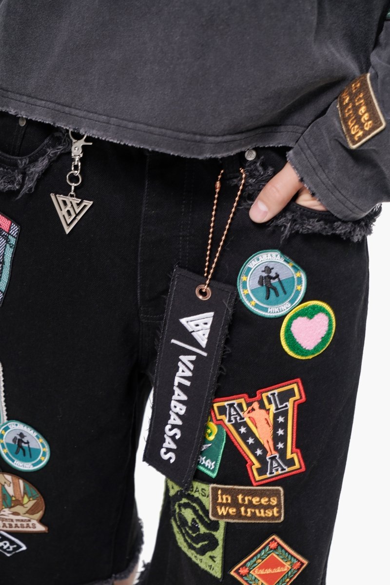 Terra Black Denim Shorts - Valabasas