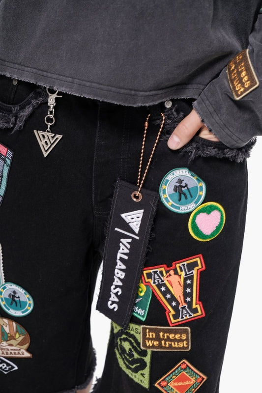 Terra Black Denim Shorts - Valabasas