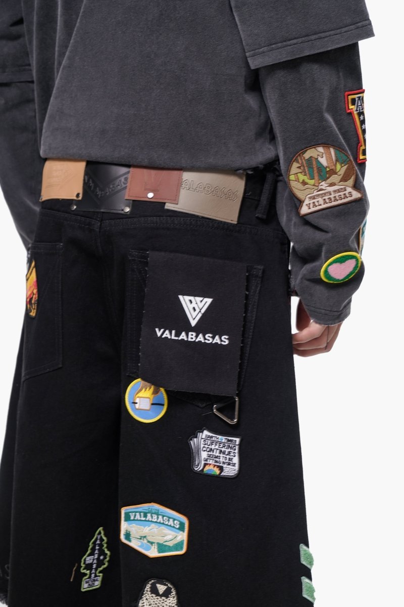 Terra Black Denim Shorts - Valabasas