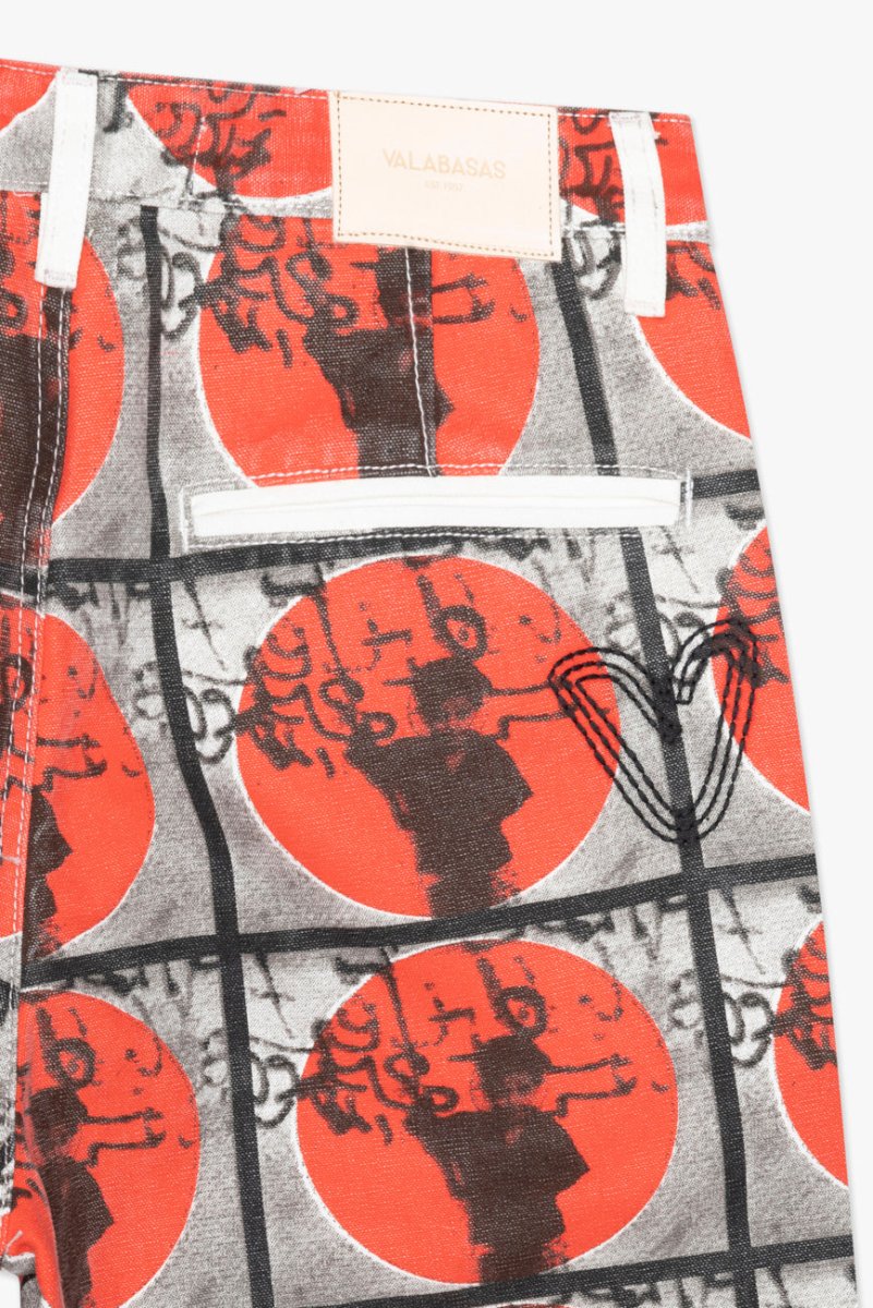 "THAHAB" BLACK MULTI STRAIGHT PANT