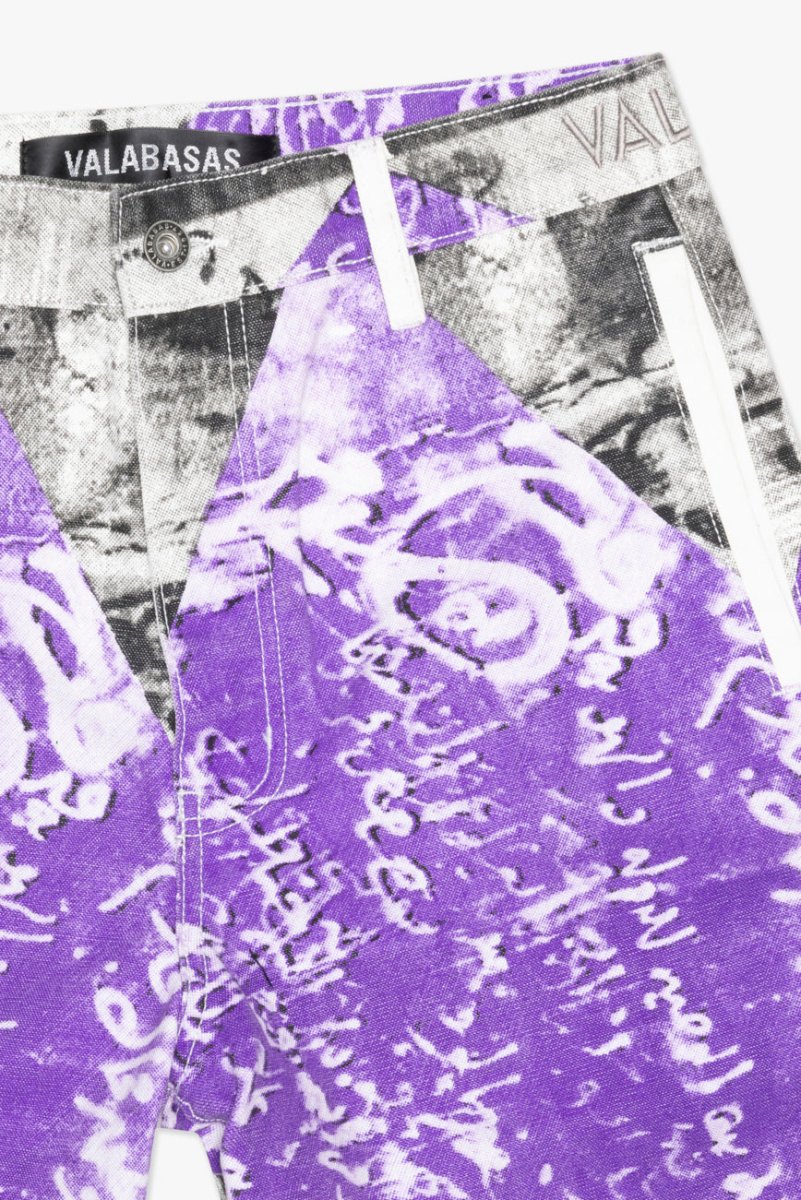 "THAHAB" STRAIGHT PANT PURPLE MULTI - Valabasas
