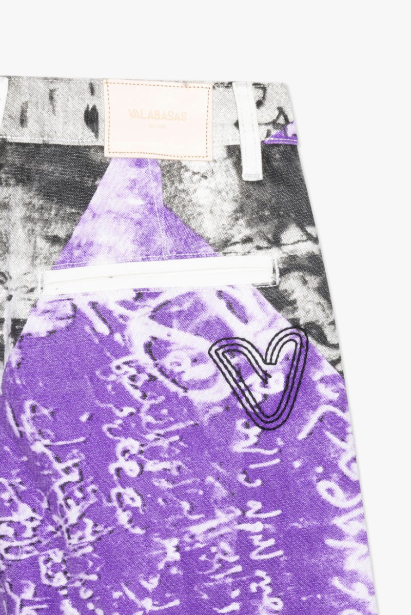 "THAHAB" STRAIGHT PANT PURPLE MULTI - Valabasas