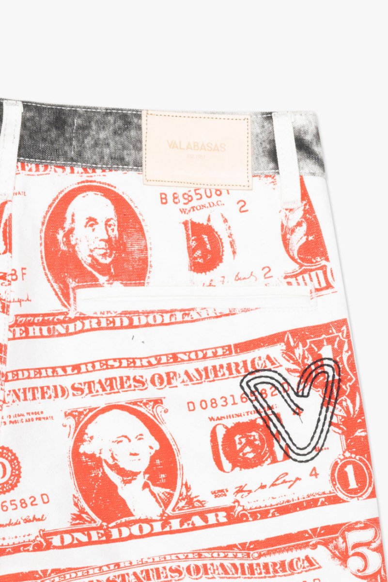 "THAHAB" STRAIGHT PANT WHITE MULTI - Valabasas