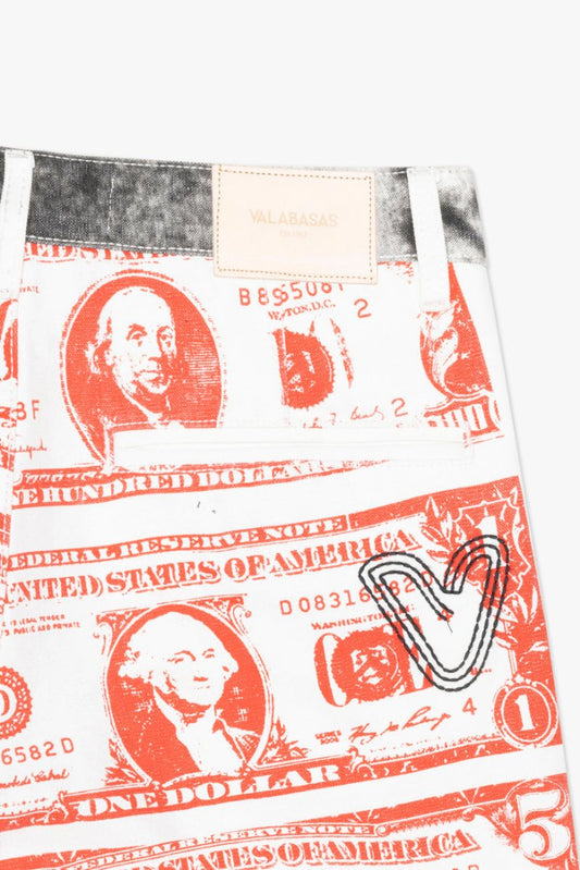 "THAHAB" STRAIGHT PANT WHITE MULTI - Valabasas