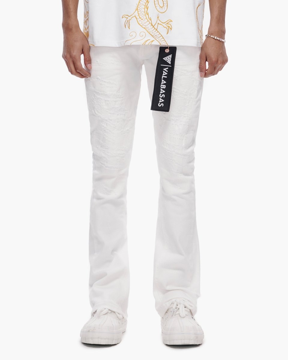 Thatch White Stacked Jeans – Valabasas