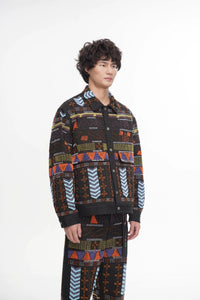 Time Black Multi Hand Beaded Jacket - Valabasas