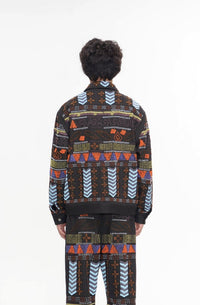 Time Black Multi Hand Beaded Jacket - Valabasas